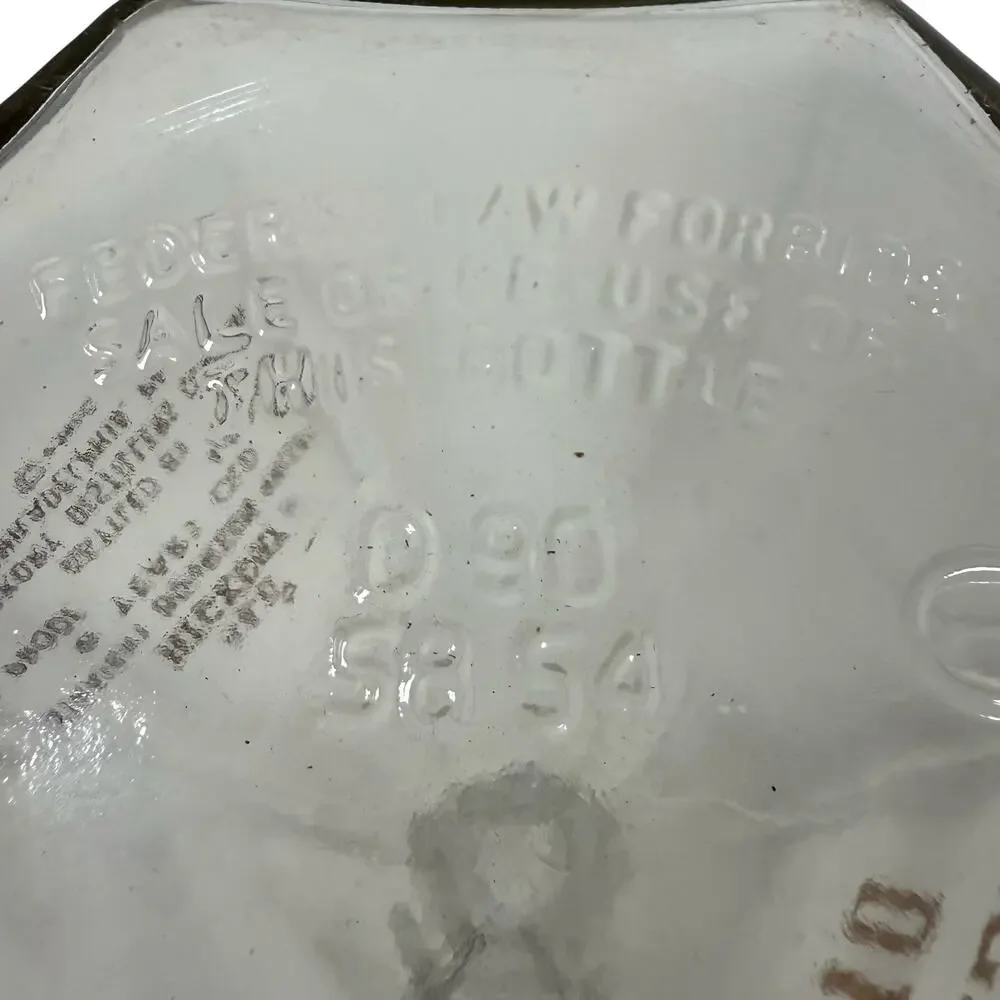 Vintage Old Hickory Straight Bourbon Whiskey Decanter Bottle w/ Stopper